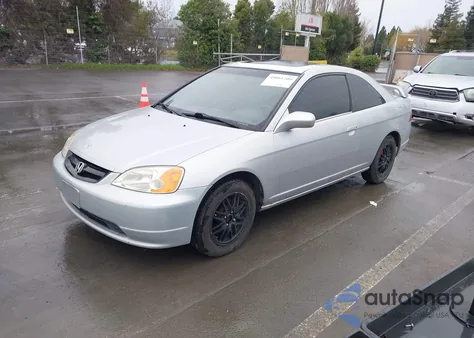 2002 Honda Civic Ex из США, поврежденный, VIN 1HGEM21932L046802